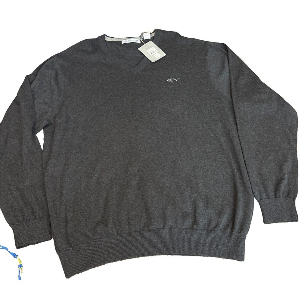 NWT Greg Norman XXL Signature Series Collection Men's V-Neck 100% Cotton sweater